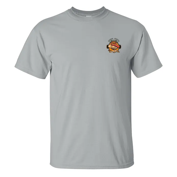 Trust No One Handshake Print Short-sleeved T-shirt