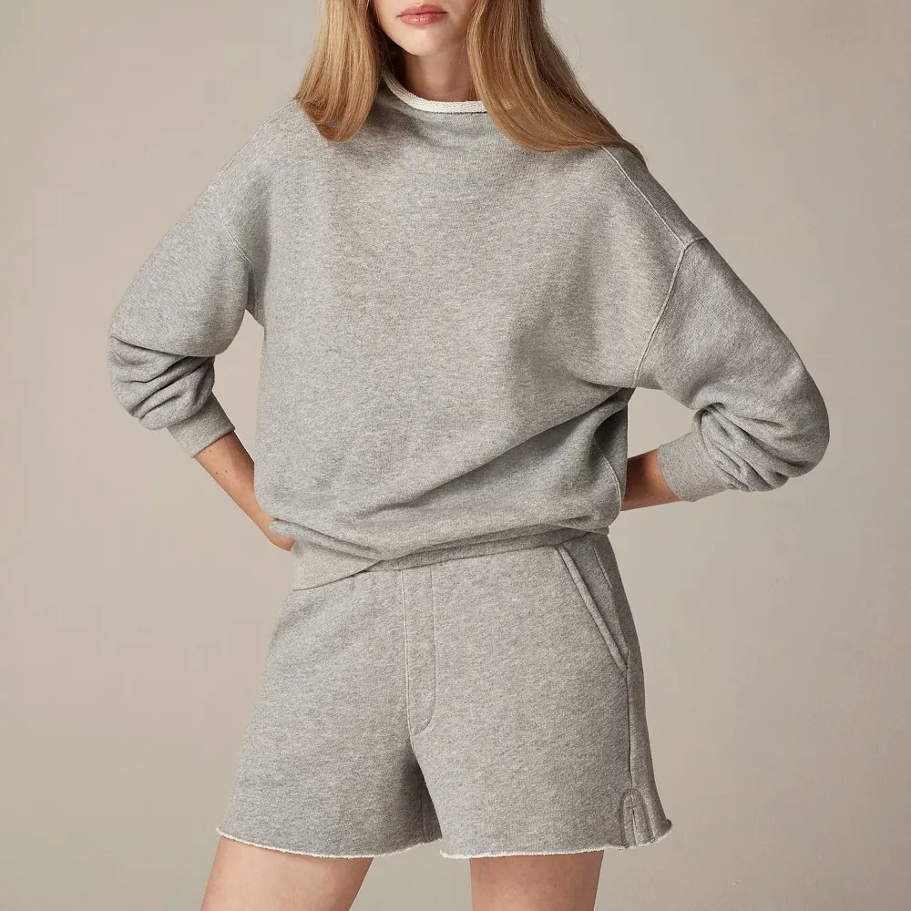 Cotton Terry Rollneck Sweatshirt