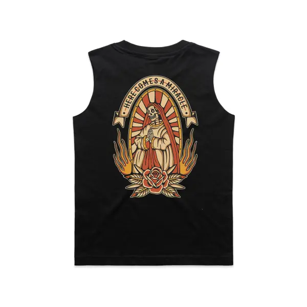 Here Comes A Miracle Print Men's Vest