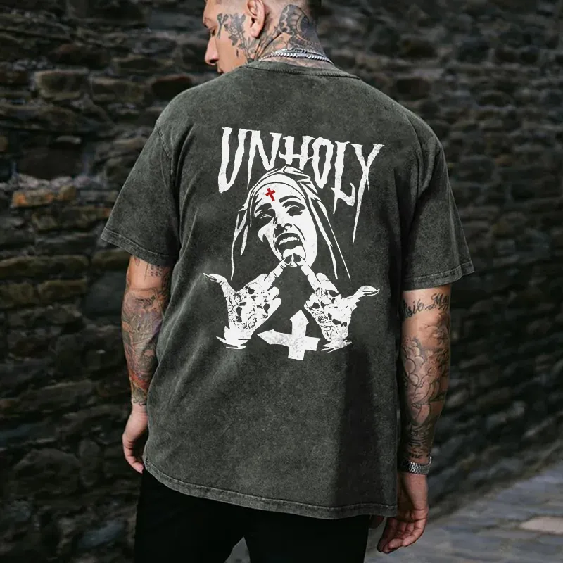 Unholy Nuns Printed Men's T-shirt
