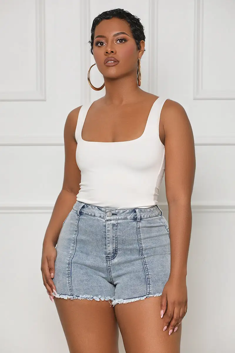Star Girl Denim Shorts-FINAL SALE