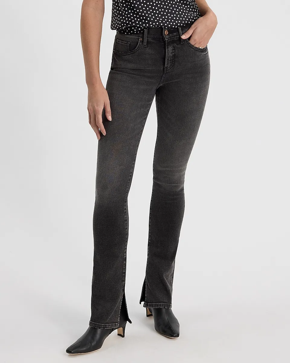 Mid Rise Washed Black Hyper Sculpt Skyscraper Jeans