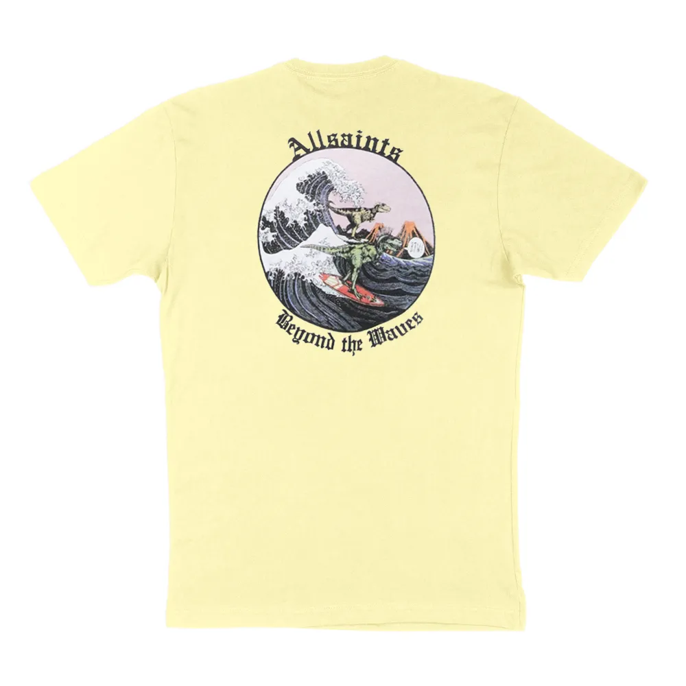 AllSaints Layback T-Shirt With Backprint In White