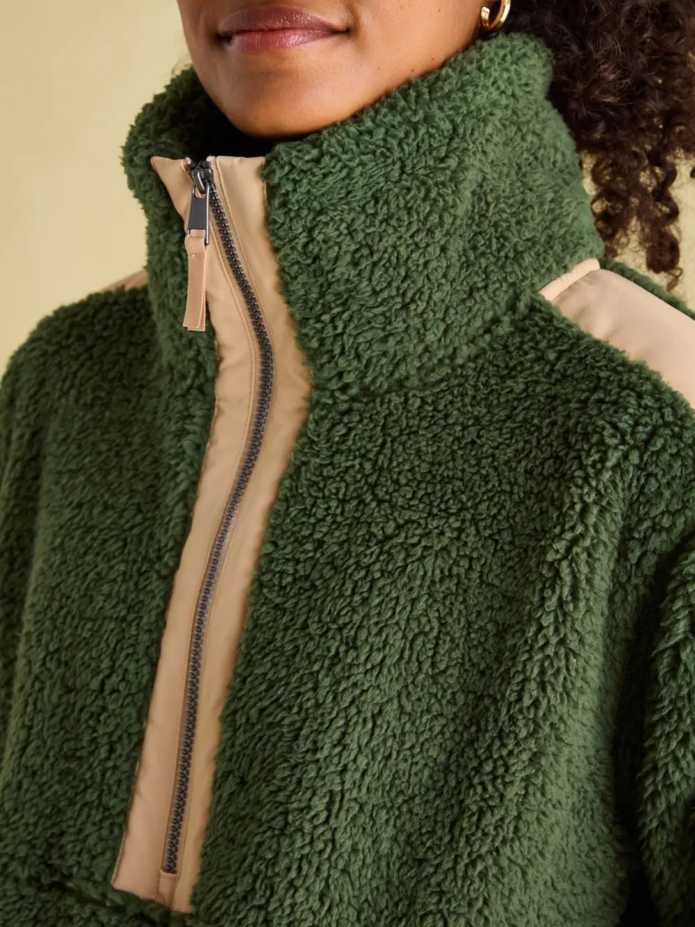 Tilly Green Quarter Zip Fleece