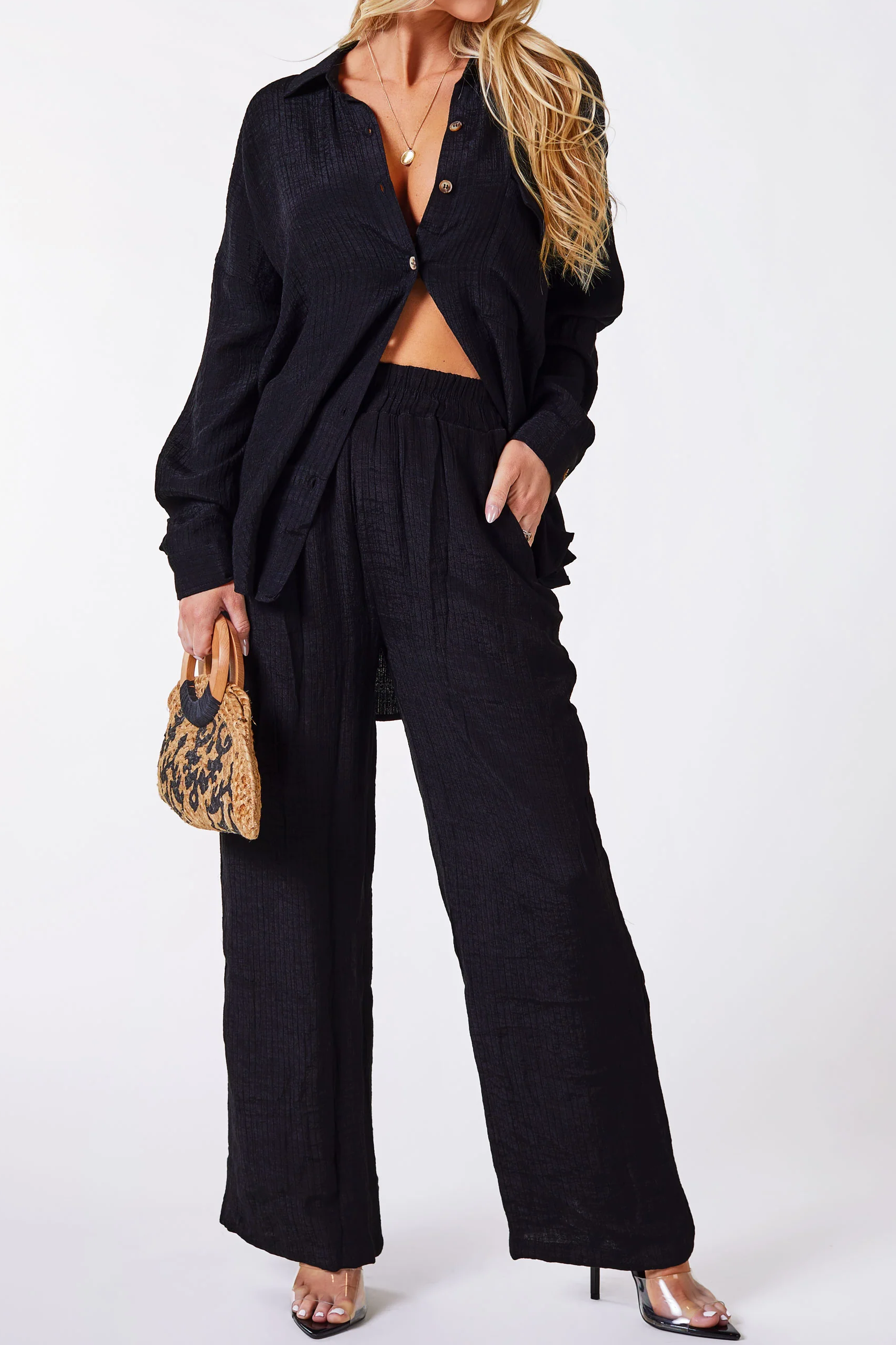 Black Loose Wide Leg Pants