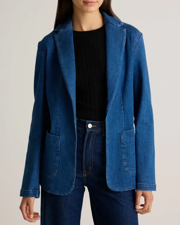 Stretch Denim Blazer