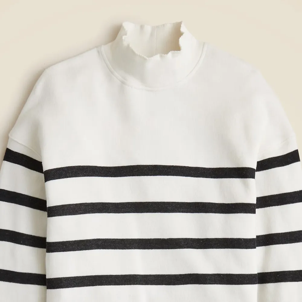 Heritage terry mockneck sweatshirt in stripe