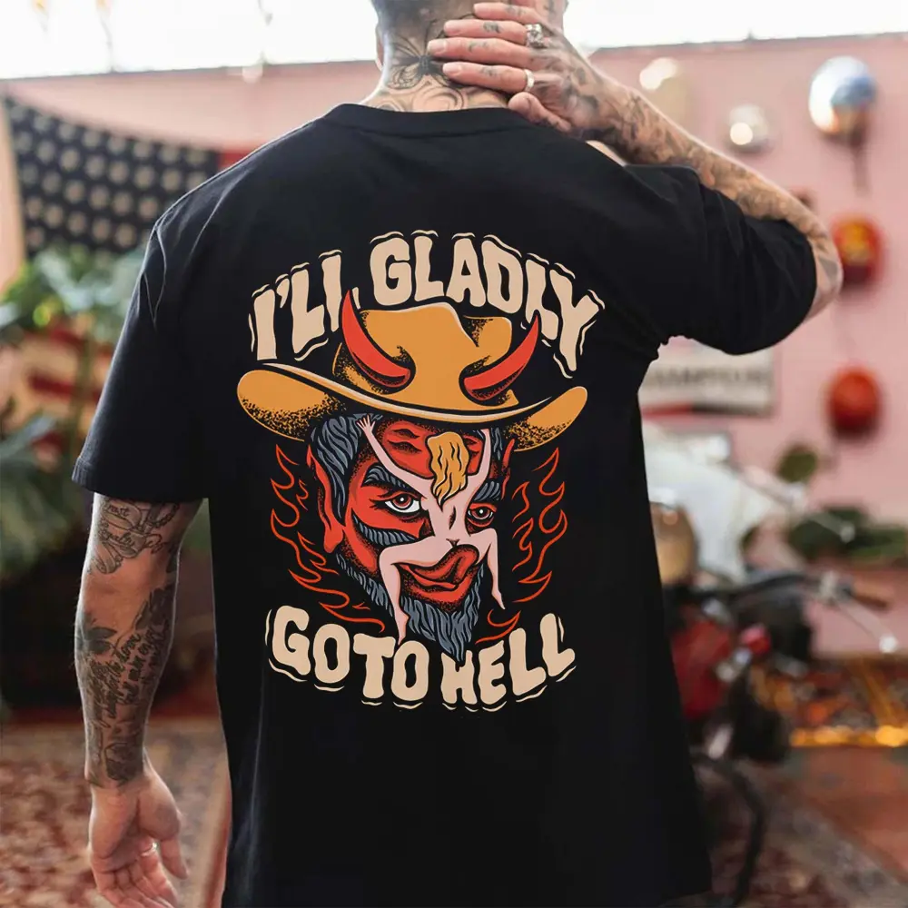 I'll Gladly Go To Hell Printed Men's T-shirt