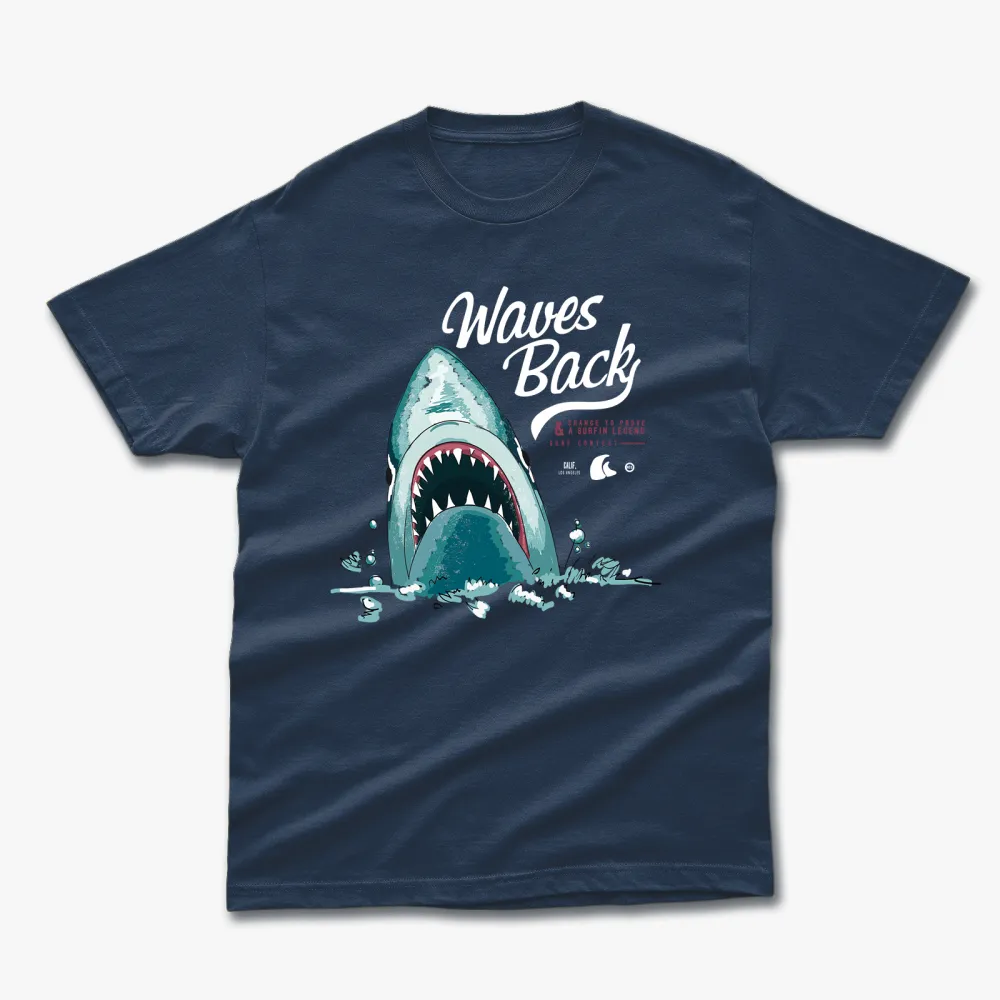 Retro Summer Waves Back Printed T-Shirt