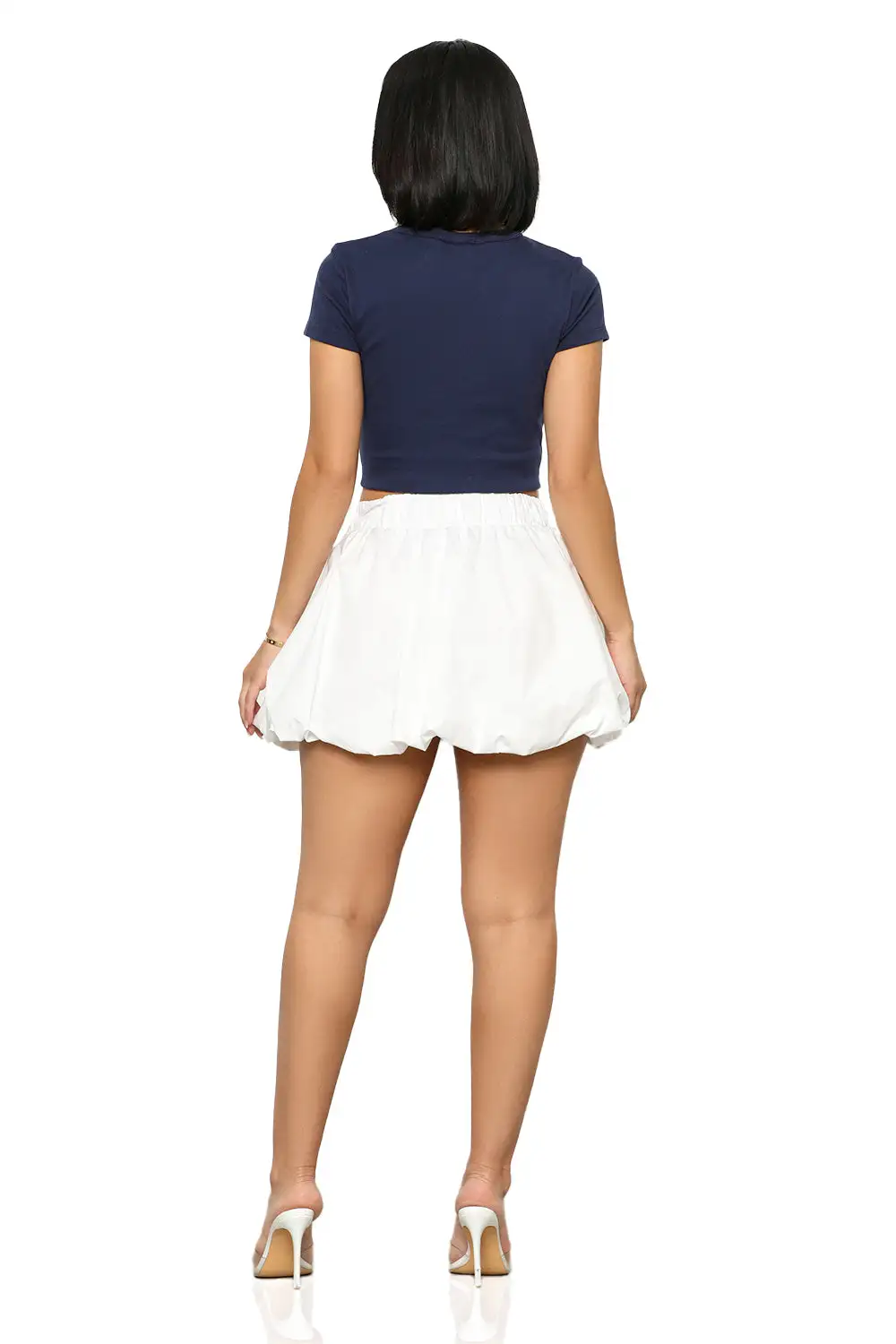 Bubble Mini Skirt (White)