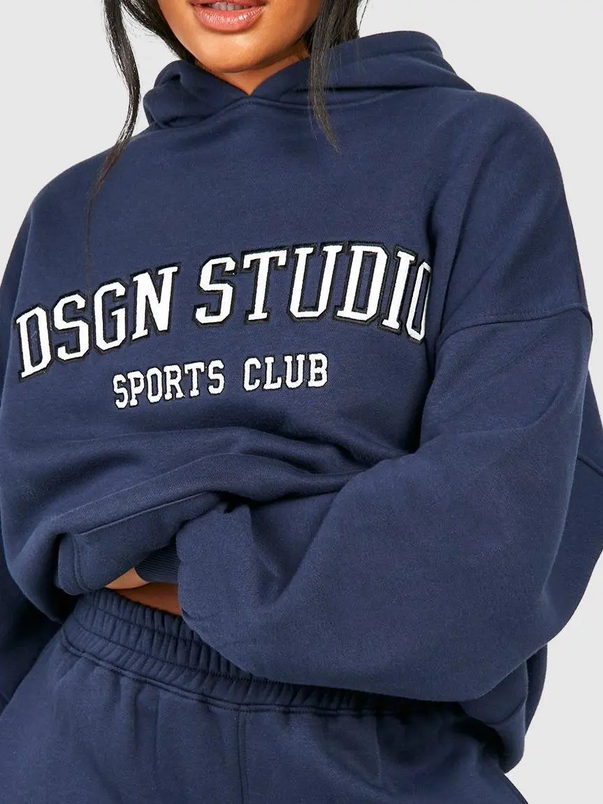 DSGN STUDIO APPLIQUE OVERSIZED HOODIE