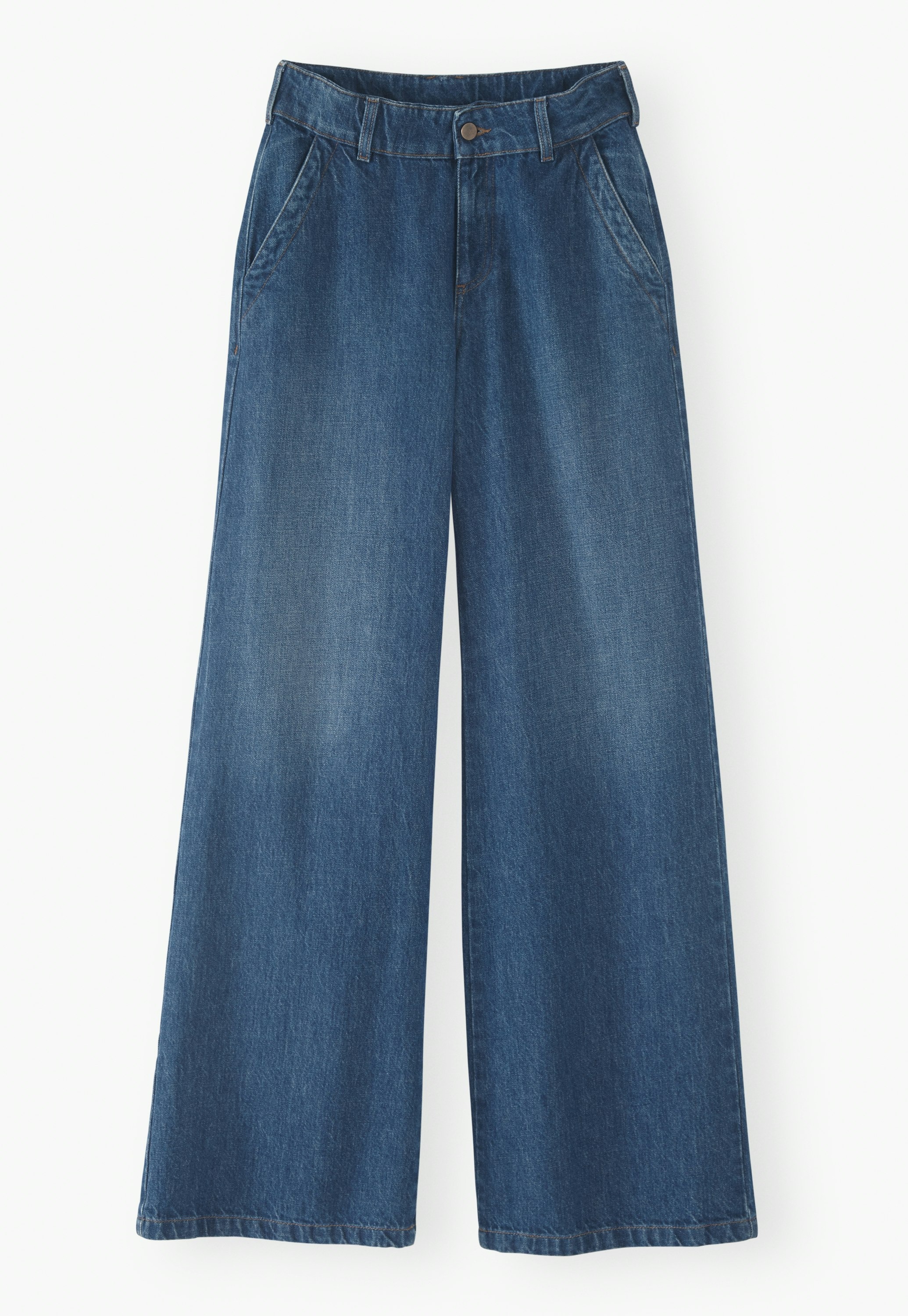 Full length wide-leg jeans
Denim