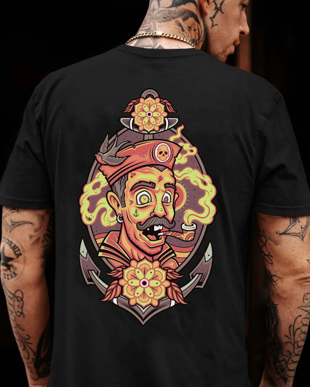 Vintage Captain Printed Men's T-shirt