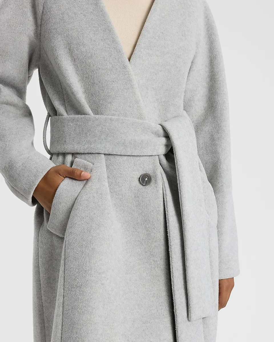 Belted Wrap Scarf Coat