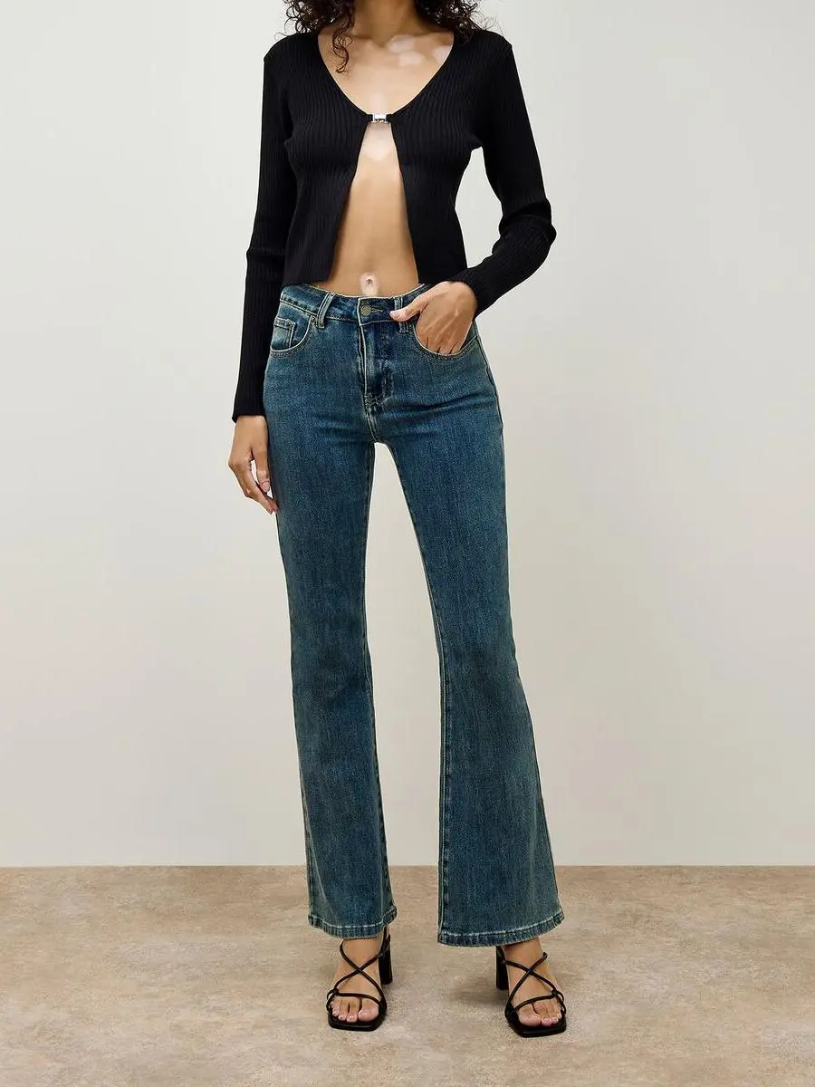 Lulu Mid-Rise Flared Jeans