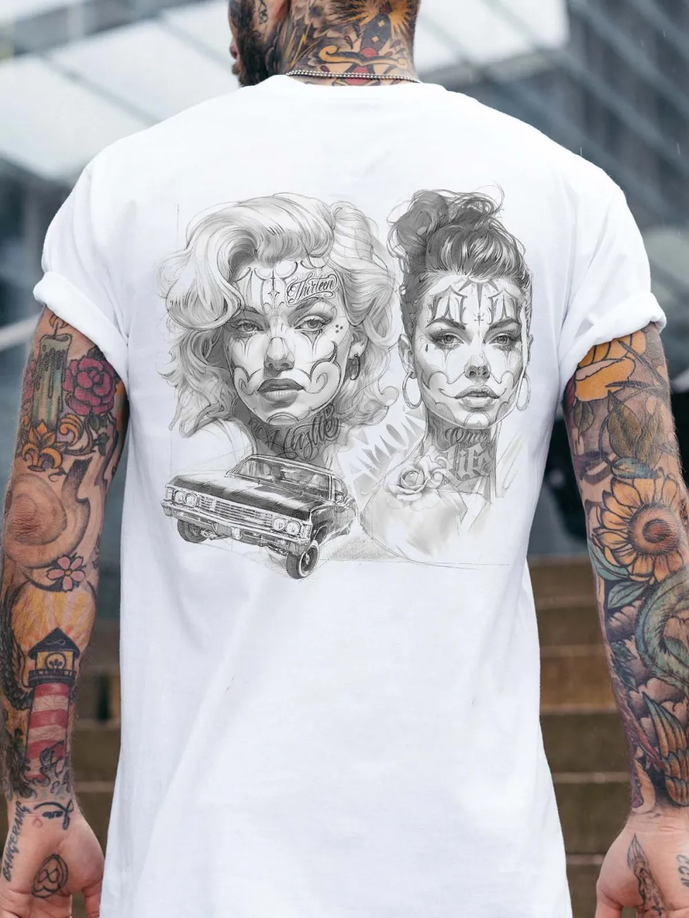 Luxury Car And The Beauty Printed Men's T-shirt