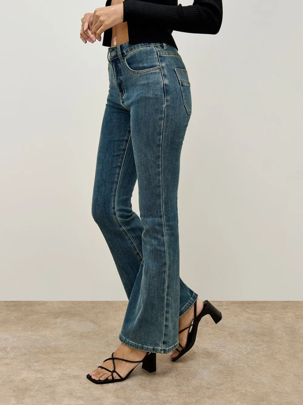 Lulu Mid-Rise Flared Jeans