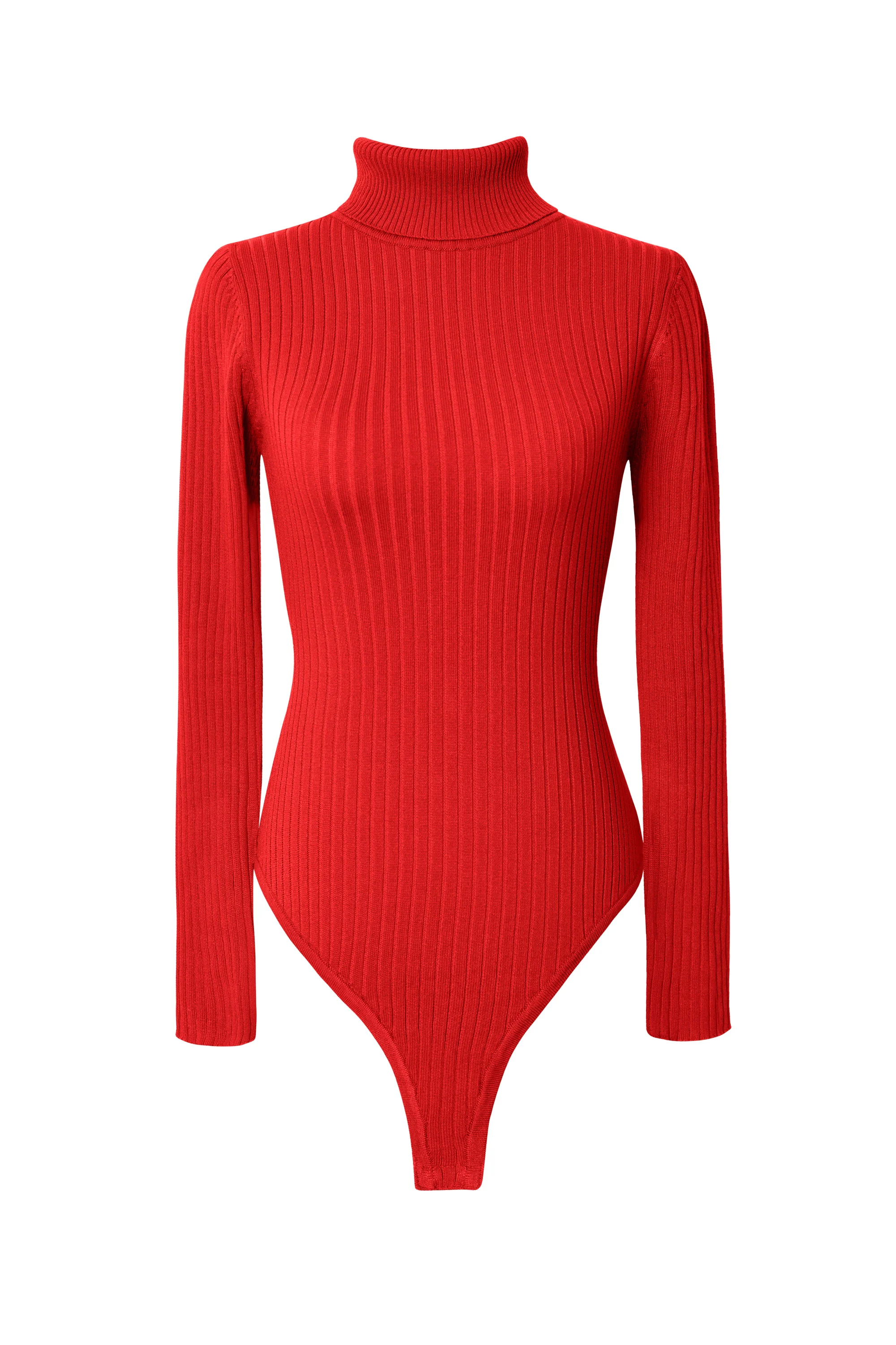 True Rose Ribbed Turtleneck Bodysuit