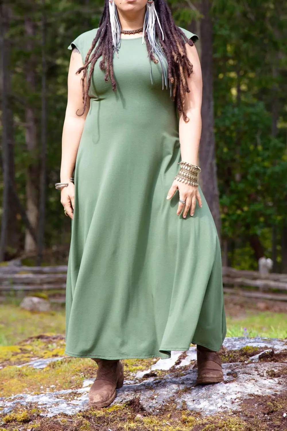 Horizon Dress - Moss Green