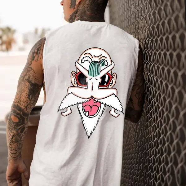 Beard Riding Printed Men's Vest