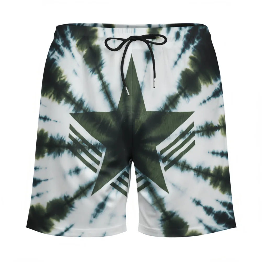 Star Tie-Dye Fashionable Sports Beach Shorts