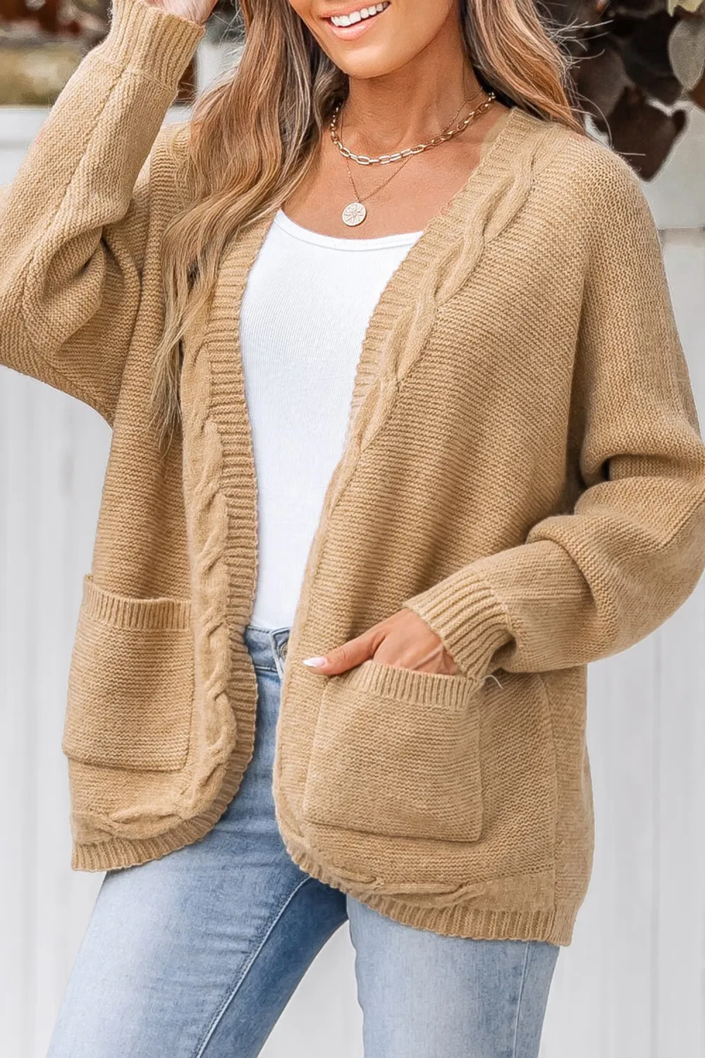 Warm Hugs Open-Front Chunky Knit Cardigan