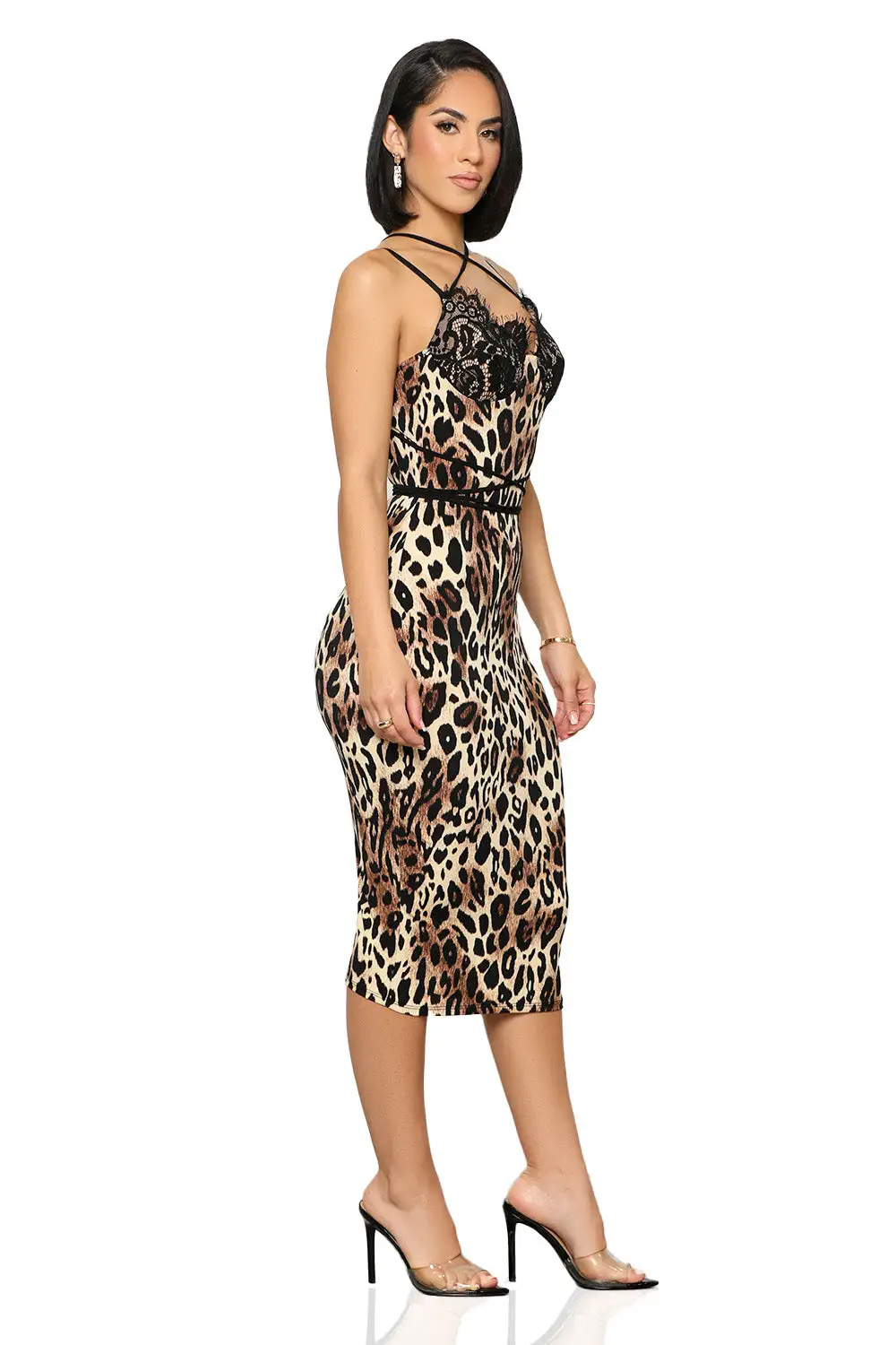 Lady In Leopard Dress
