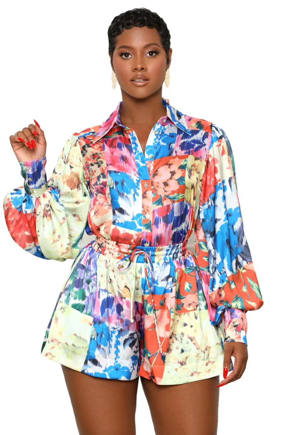 Havana Multi Floral Short Set-FINAL SALE