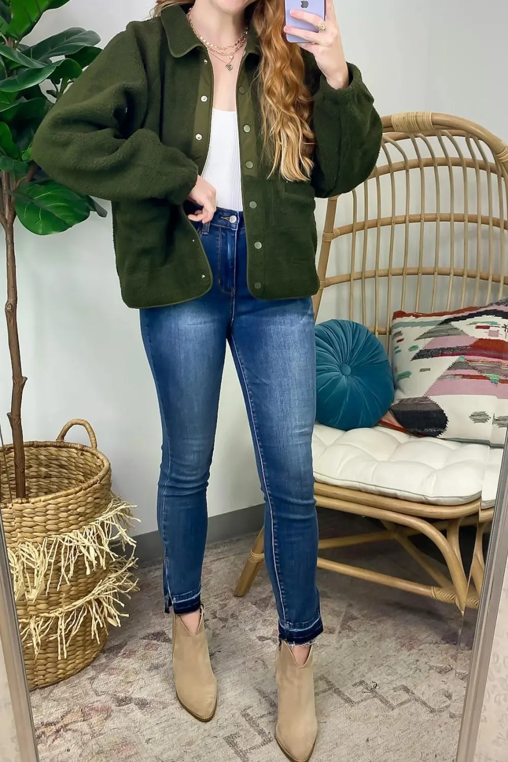 Coziest Option Fleece Snap Button Jacket