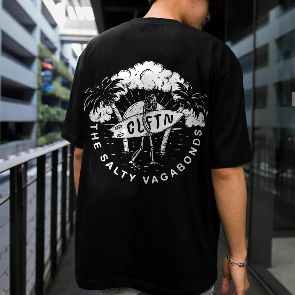 The Salty Vagabonds Printed Coconut Skeleton T-shirt