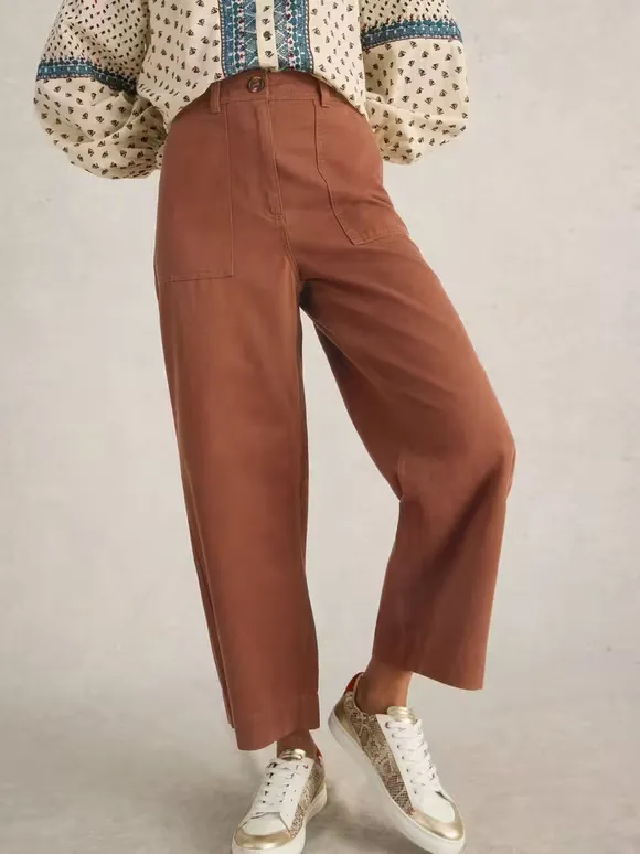 Romy Wide Leg Cropped Trouser