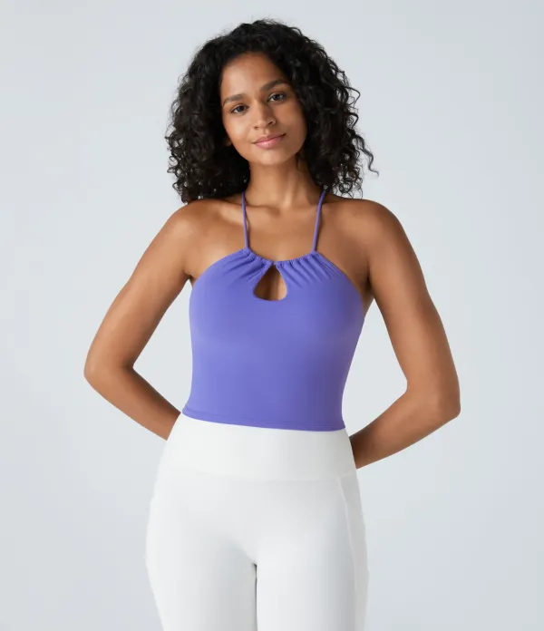 Backless Crisscross Cut Out Yoga Cami Top