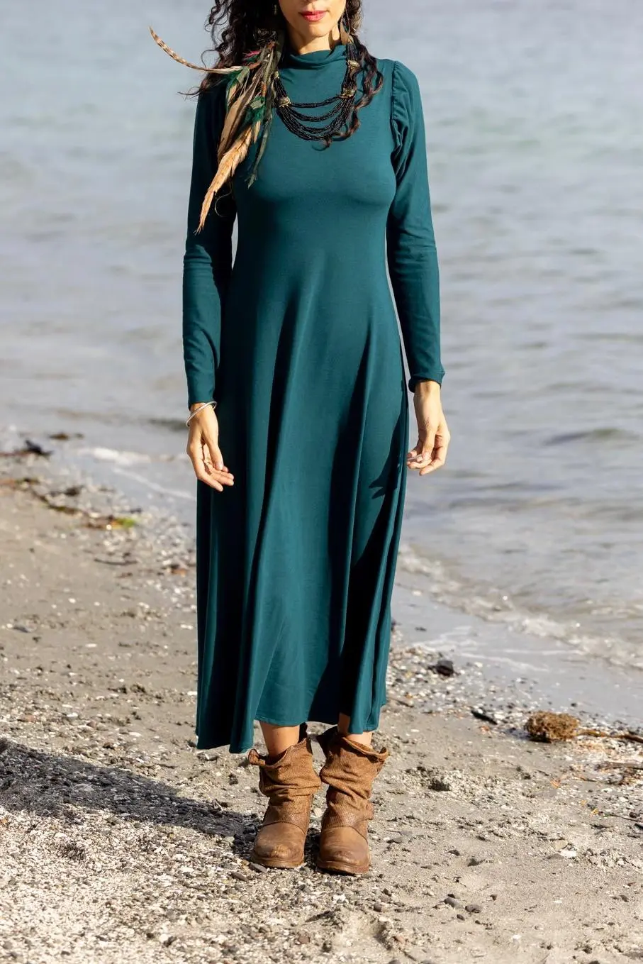 Vivienne Dress - Dark Teal Green