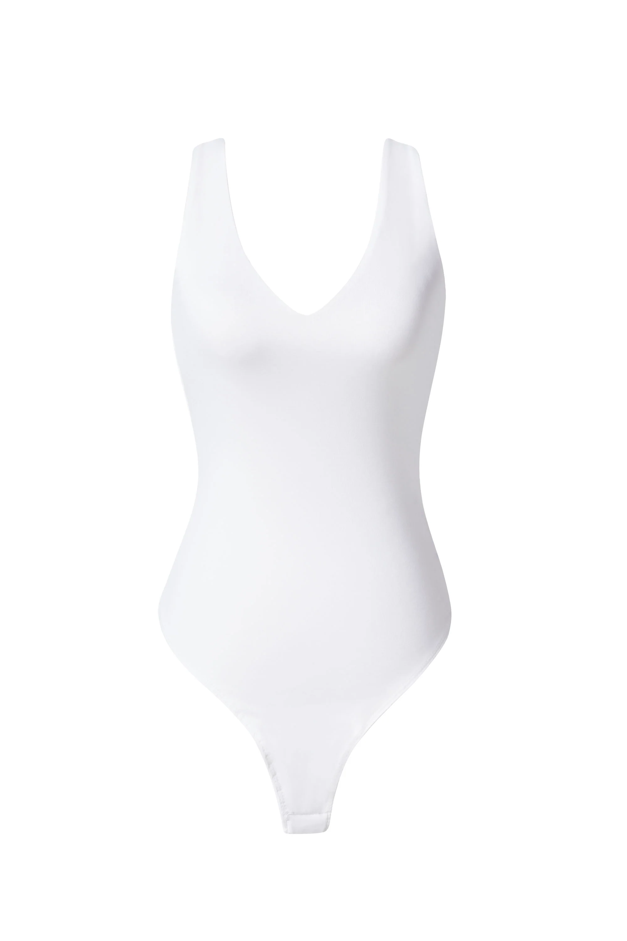 White V-Neck Sleeveless Bodysuit