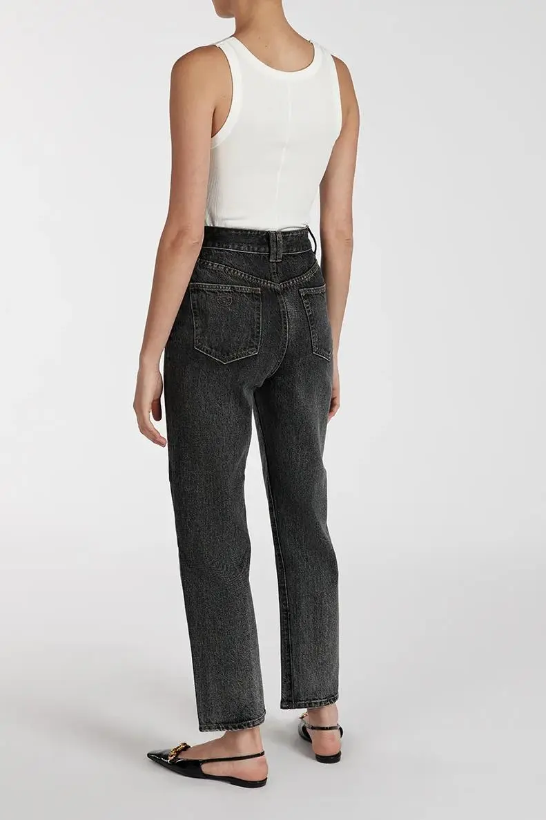 FINN WASHED BLACK TWISTED SEAM JEAN