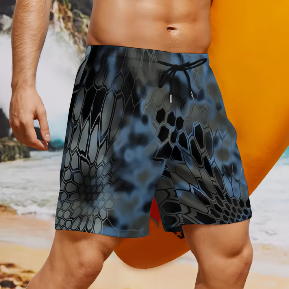 Various Colors Snake Print Fashionable Sports Beach Shorts