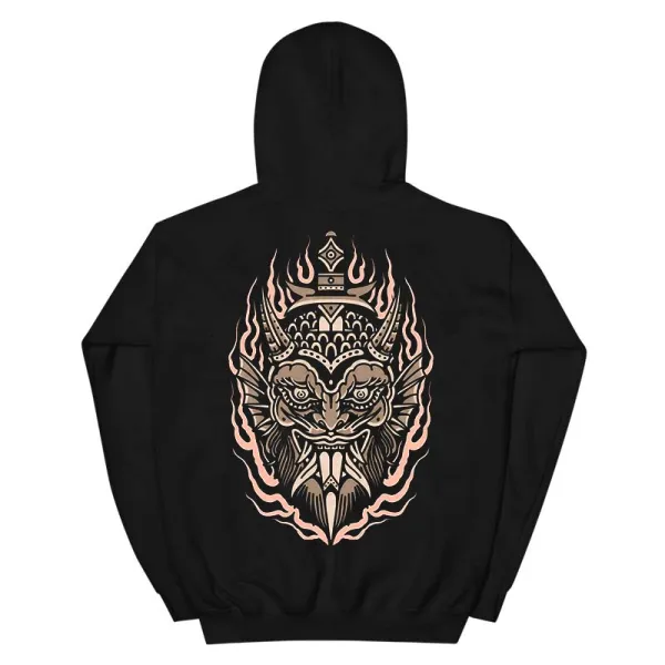Monster Printed Men's Casual Loose Hoodie