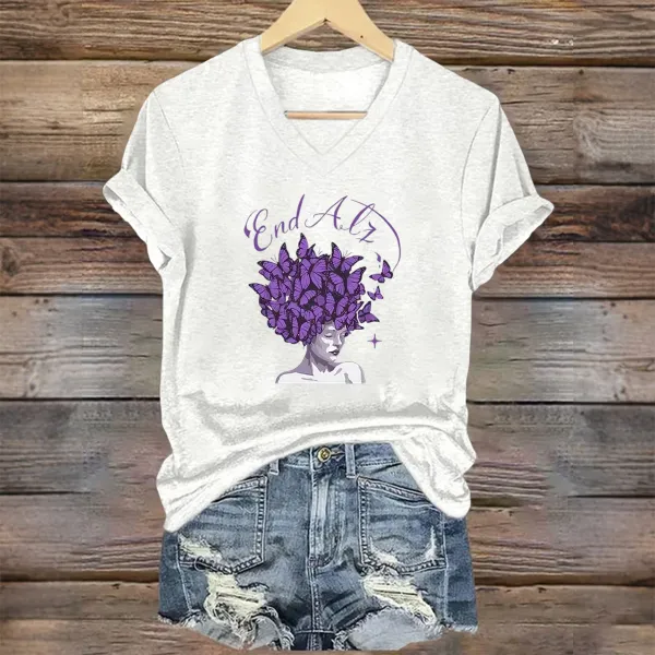 Women'S End Alz V-Neck Short-Sleeved T-Shirt