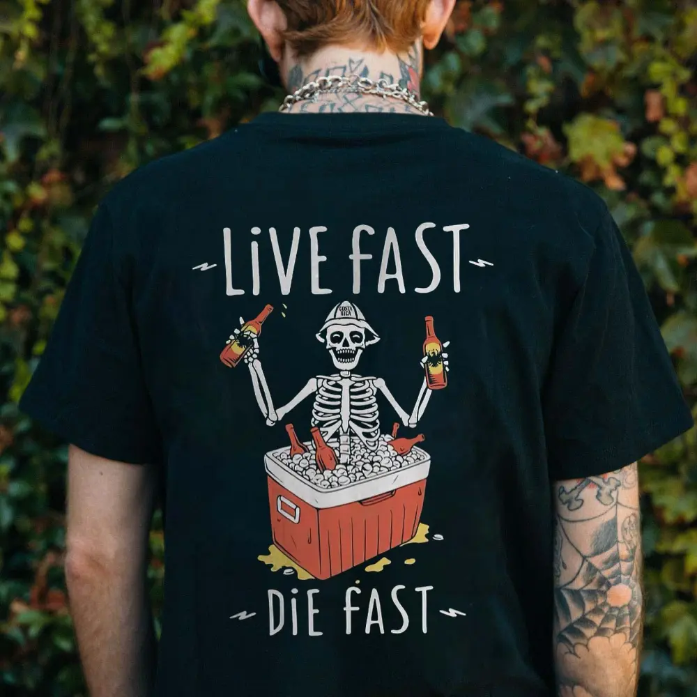 Live Fast Die Fast Printed Men's T-shirt