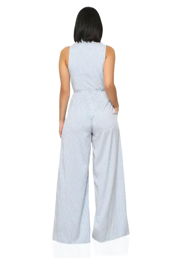 Coastal Comfort Stripe Jumpsuit