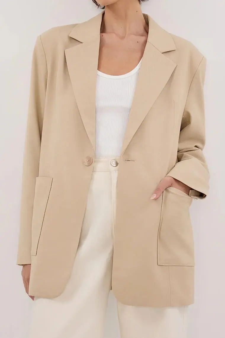 LOUIE NATURAL PATCH POCKET BLAZER