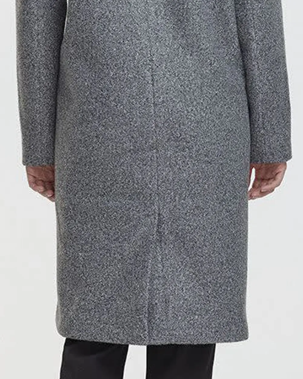 Oversized Boucle Coat with Three-Button Closure