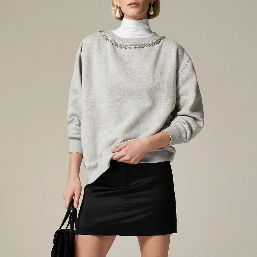 Heritage fleece crewneck sweatshirt with embellishments