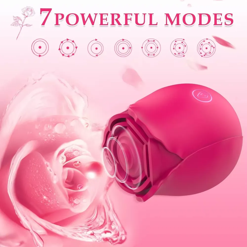 Rose Toys Clitoral Vibrator Nipple Massager 7 Mind-Blowing Tapping Modes Sex Toy