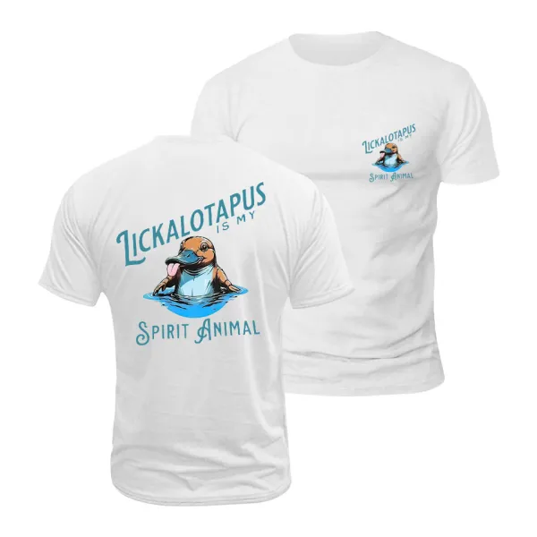 Lickalotapus Is My Spirit Animal Printed Men's T-shirt