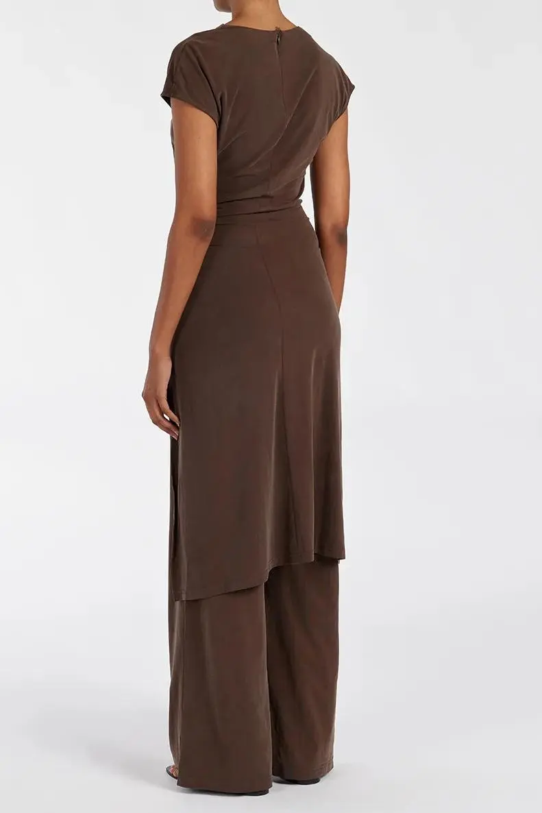 RIO BITTER CHOC WIDE LEG MODAL PANT