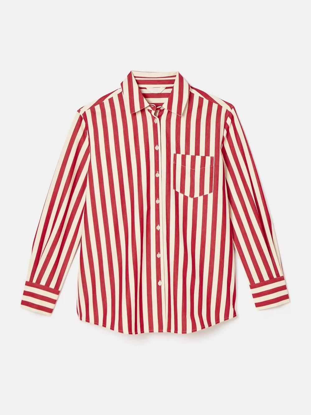 Daily Amilla Red & Cream Stripe Shirt