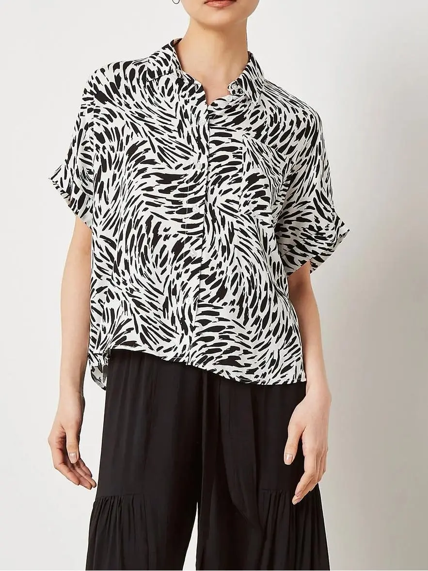 Brushstroke Print Shirt