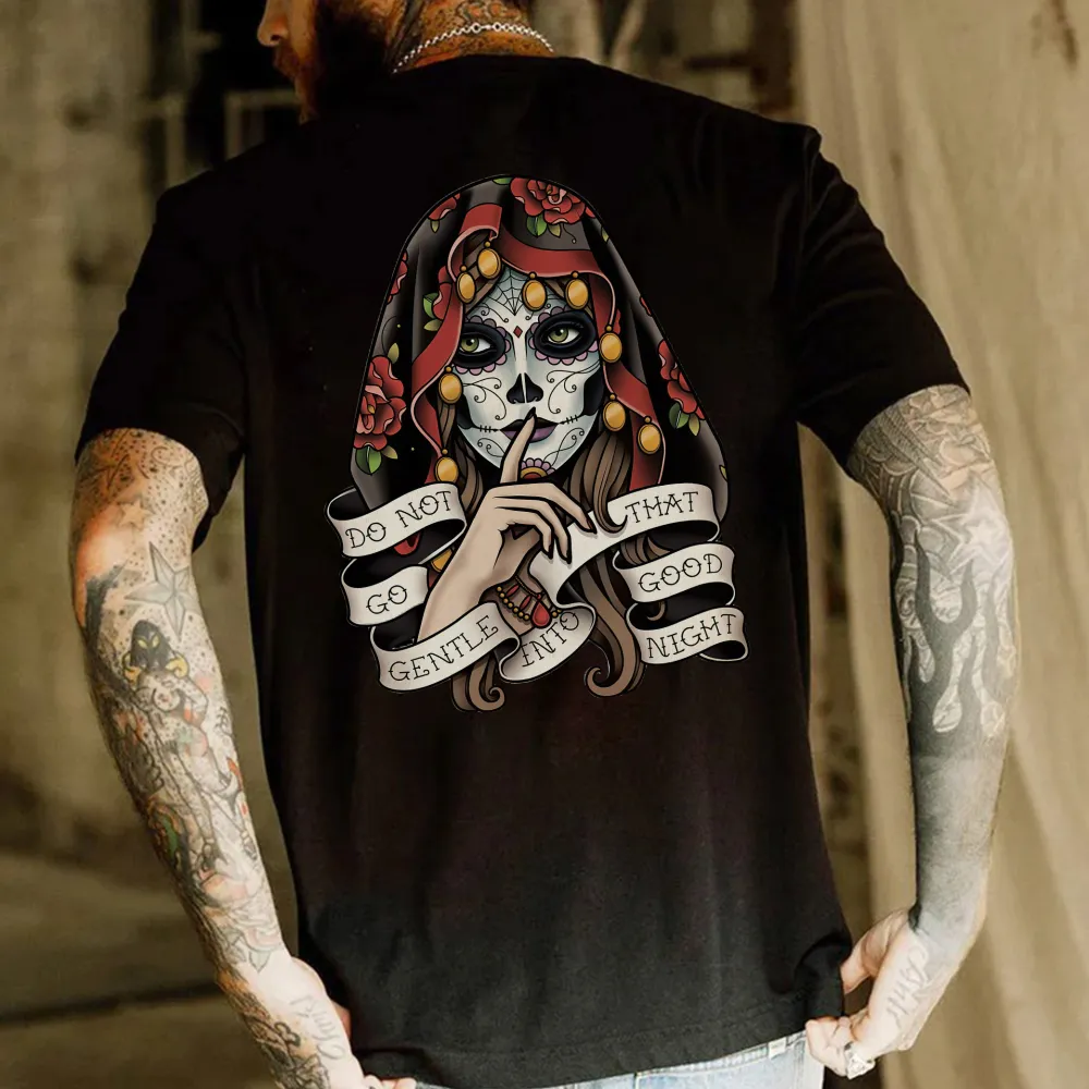 Do Not Go Gentle Into That Good Night Printed Men's T-shirt