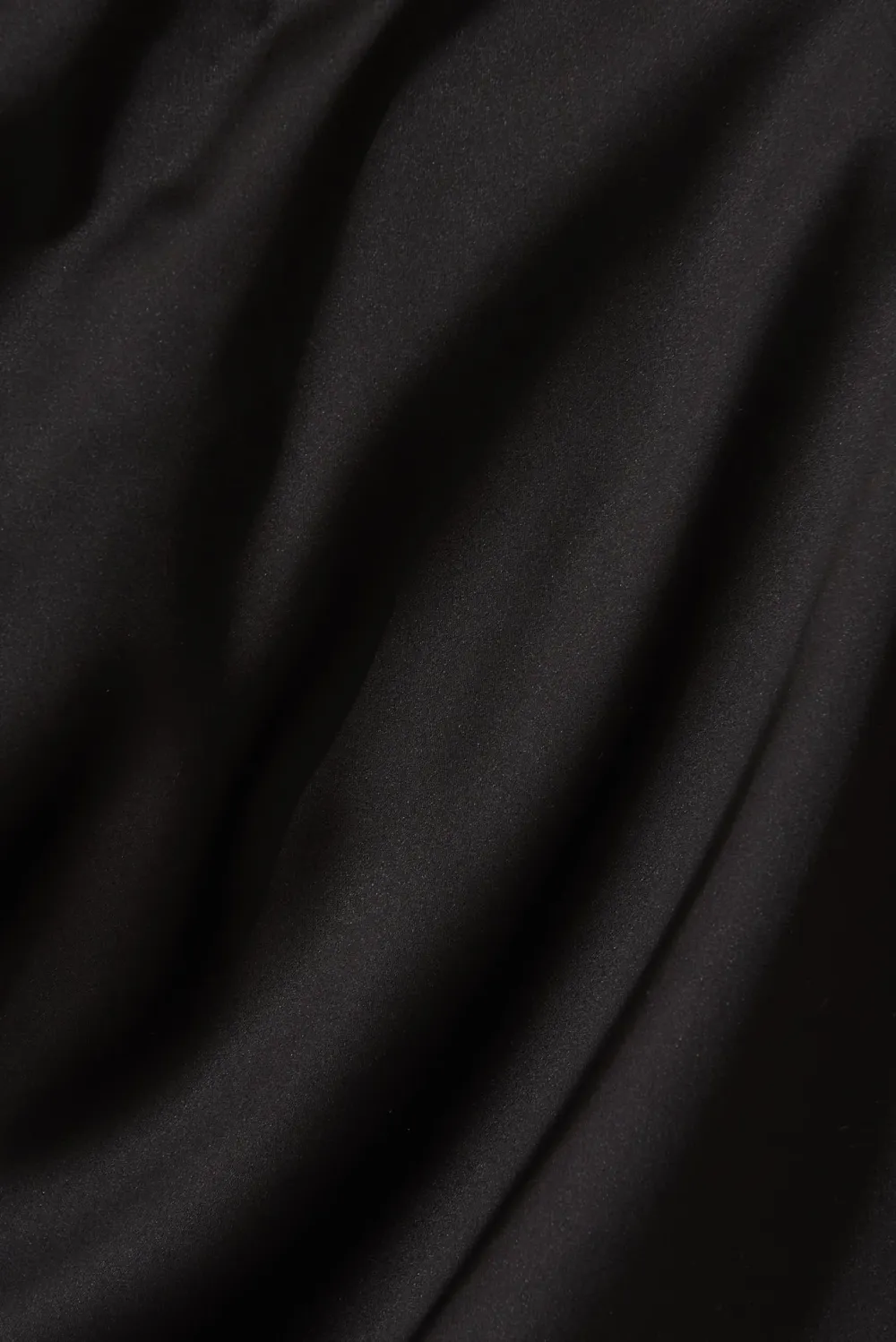 Black Asymmetric Sleeveless Silk Top